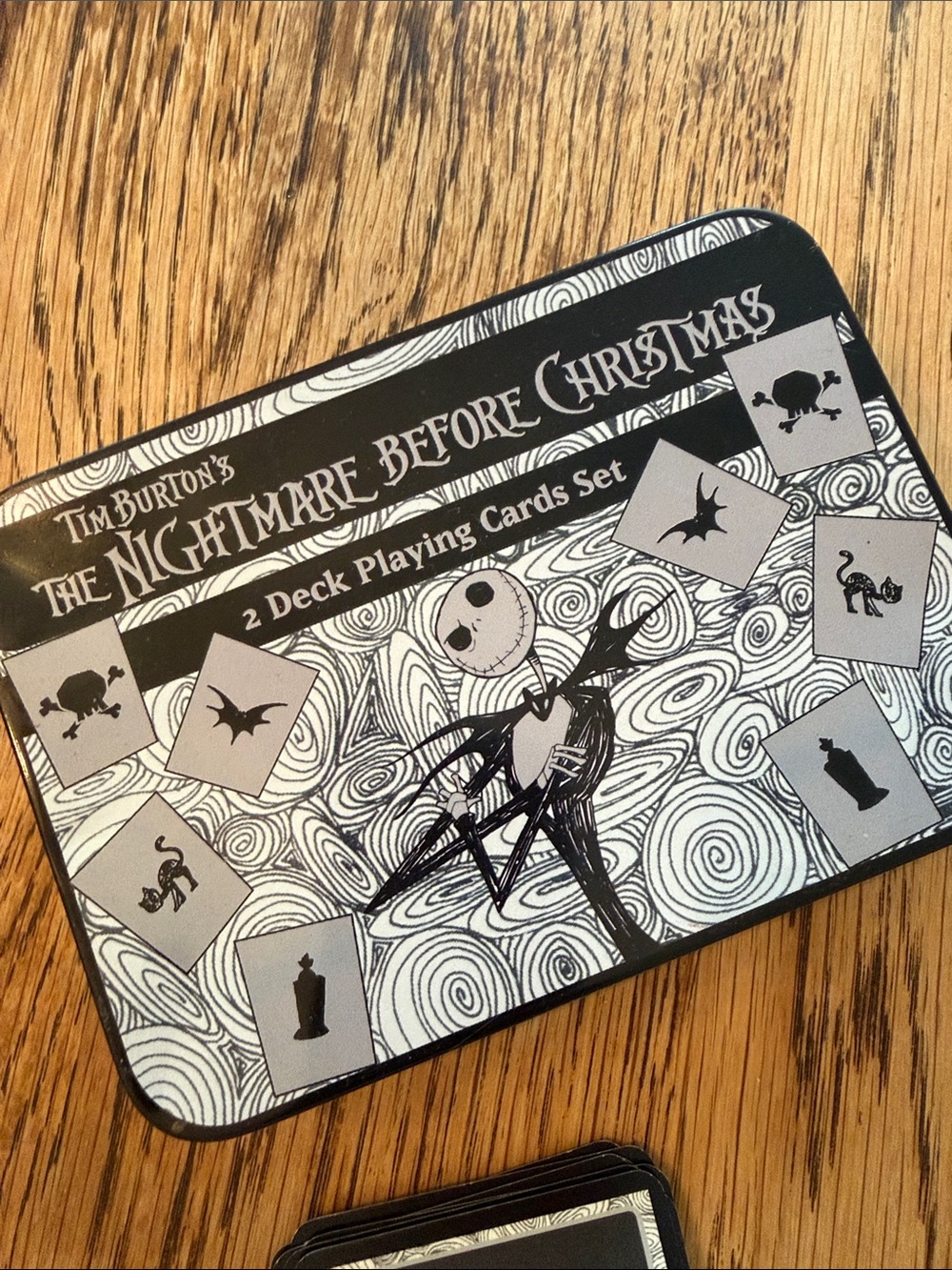 Disney The Nightmare Before Christmas Black & White Card Deck Tin